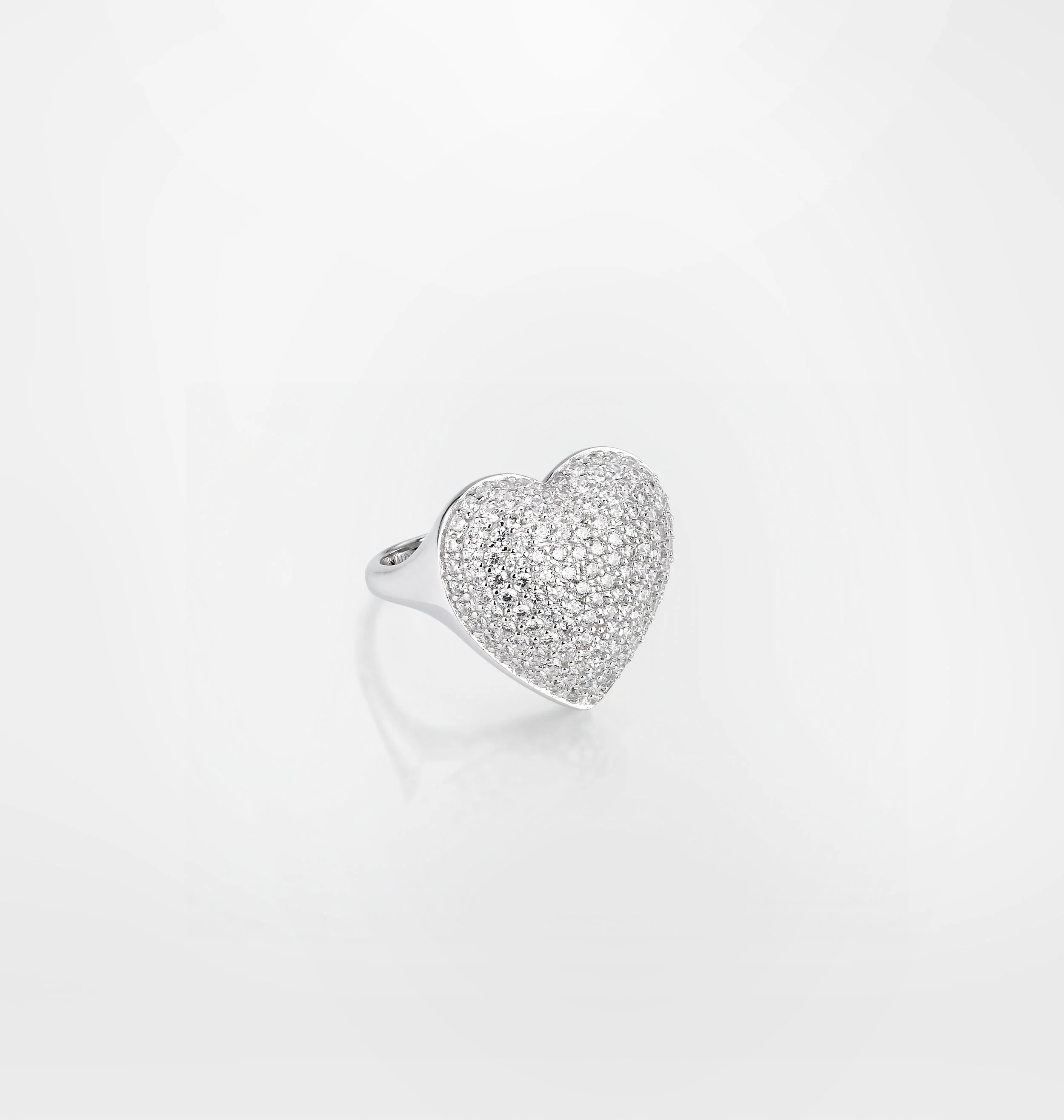 HEART PAVÈ RING SILVER 925 - Image 3