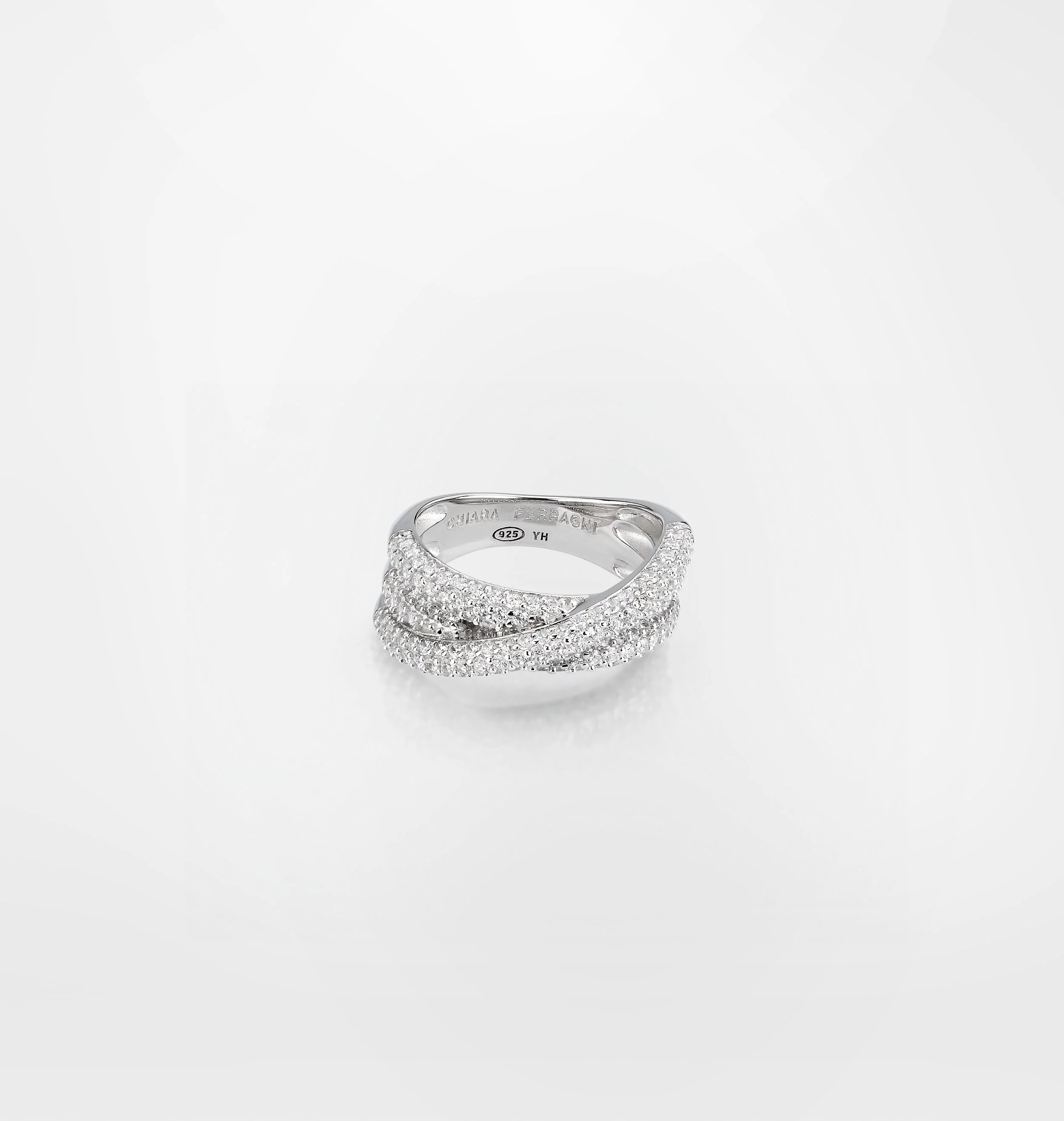 PAVÈ CROSSOVER TRIPLE RING SILVER 925 - Image 3