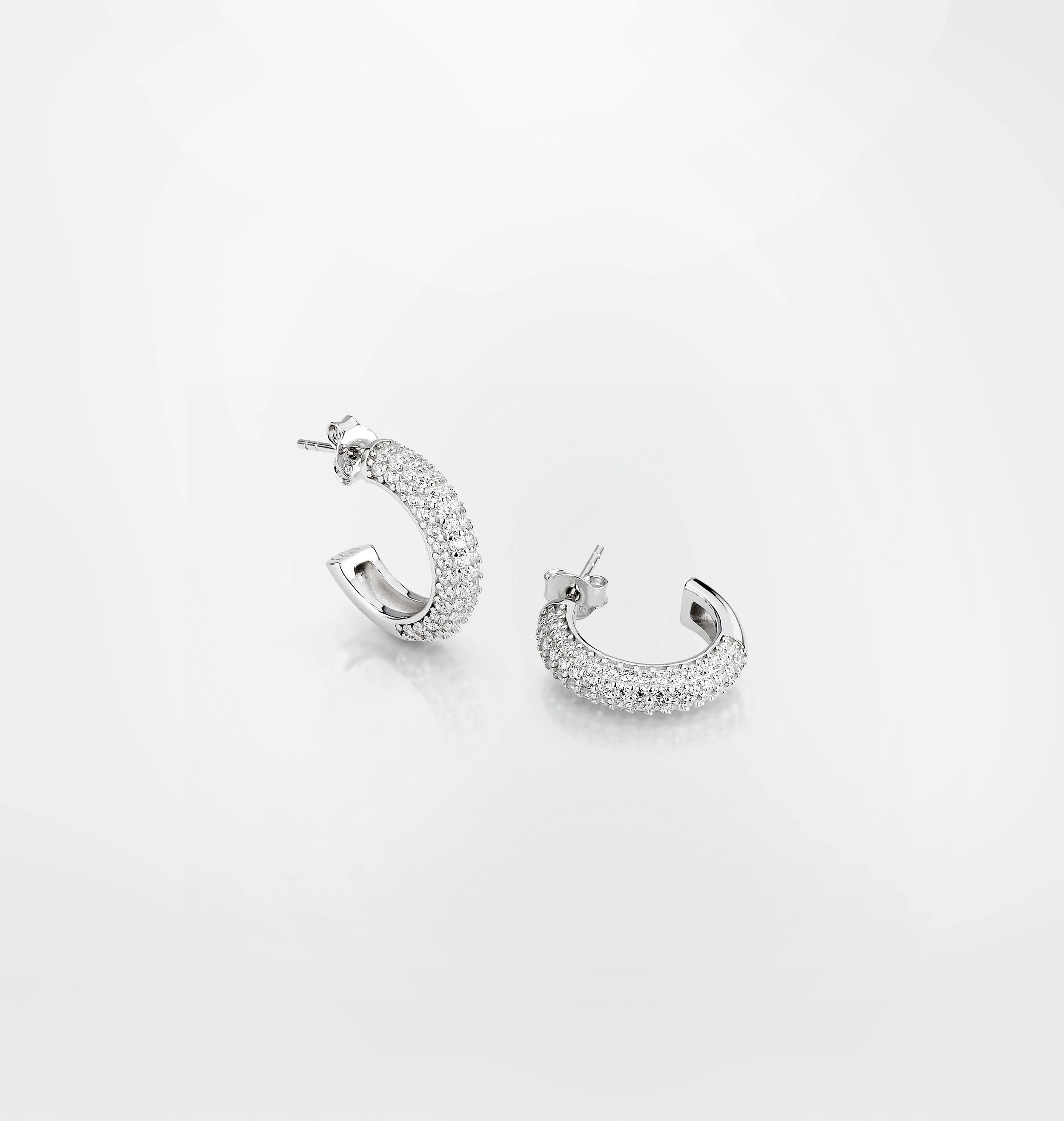 PAVÈ HOOP EARRINGS SILVER 925