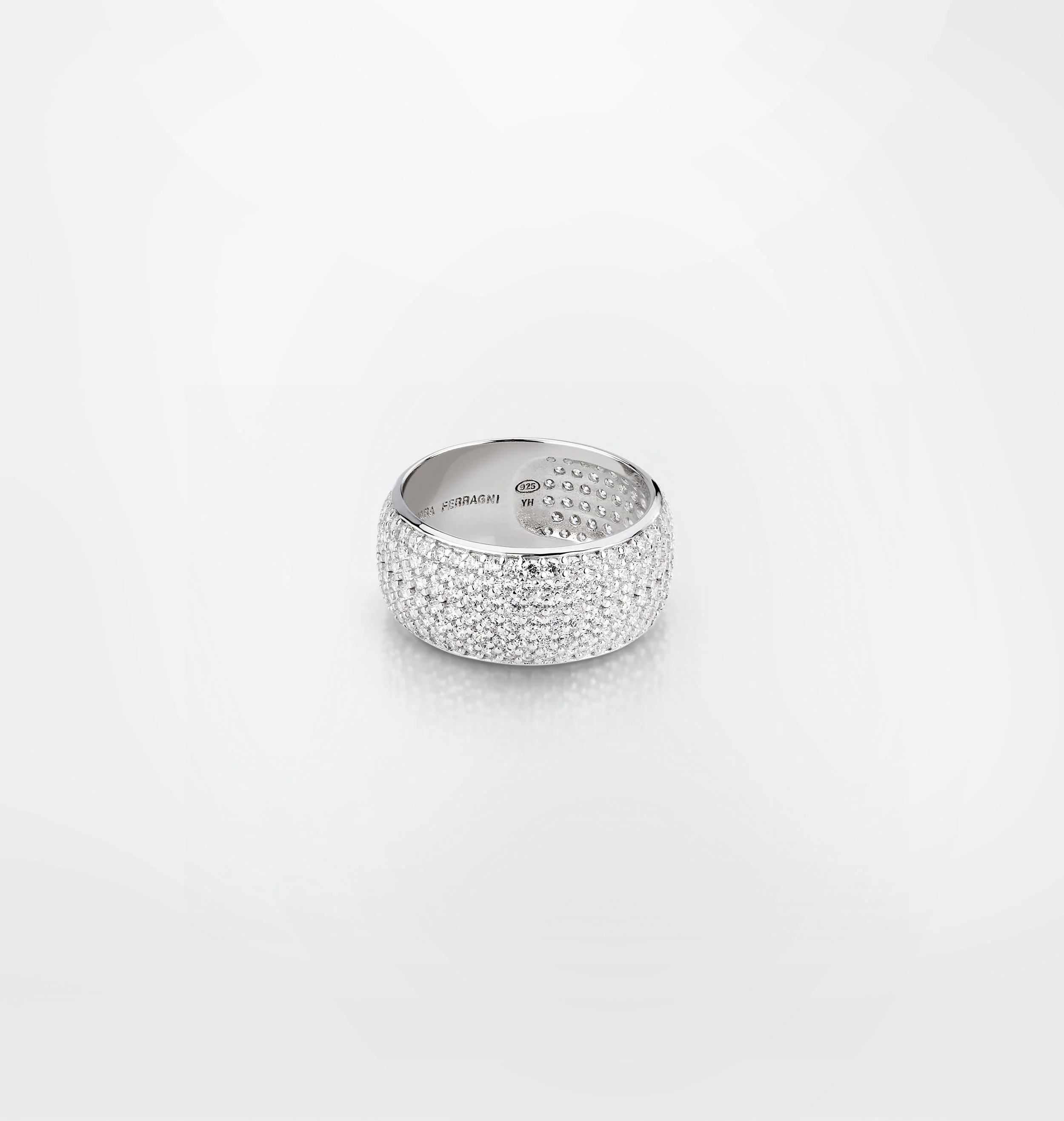WIDE BAND RING PAVÈ SILVER 925 - Image 3